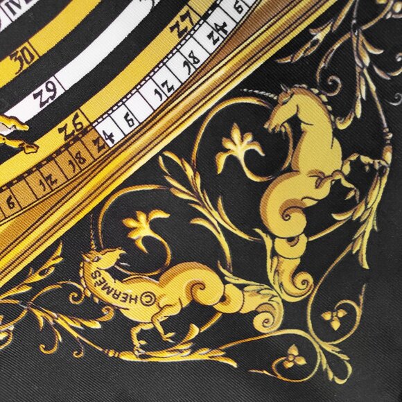Hermes DIES ET HORE Astrology Carre 40 Petit Silk Twill Scarf - Picture 7 of 12